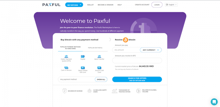 Paxful Homepage